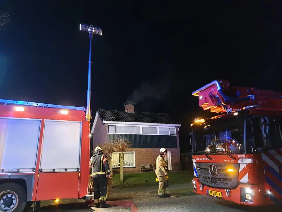 Schoorsteenbrand in Zwartemeer aan de Kamerlingswijk WZ