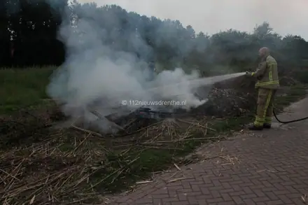Palen en groen in de brand in Angelslo — foto 2 van 3