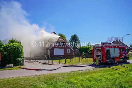 Forse schade na woningbrand in Klazienaveen — foto 8 van 8