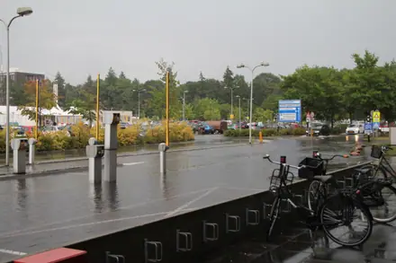 Wolkbreuk in Emmen: straten staan blank en lekkage in verloskamers — foto 9 van 12