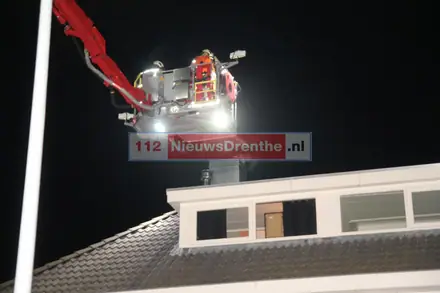 Schoorsteenbrand in Emmen — foto 6 van 8