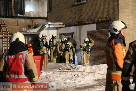 Brand in voormalige sportschool Klazienaveen — foto 5 van 8