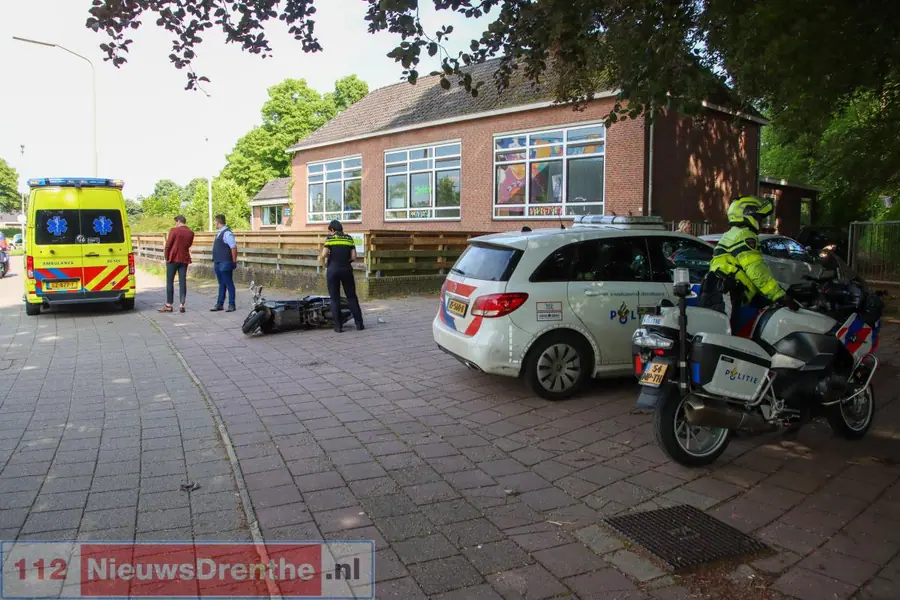 Scooterrijder gewond door aanrijding in Emmen