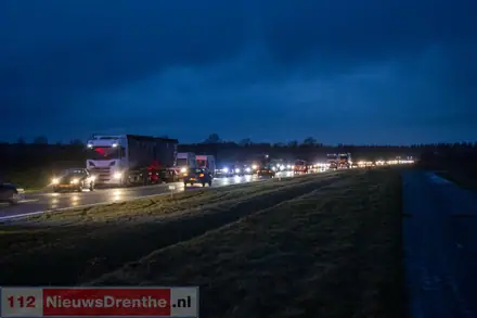 Bestuurder gewond bij ongeval op N34 bij Odoorn — foto 2 van 2