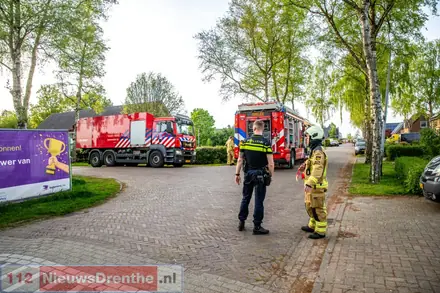 Flinke gaslek aan de Bernhardlaan in Nieuwlande — foto 1 van 4